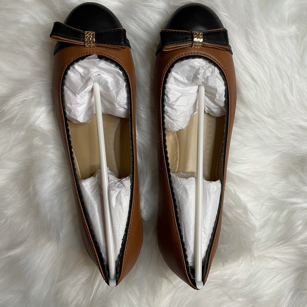 Coach Black and brown ballerina flats